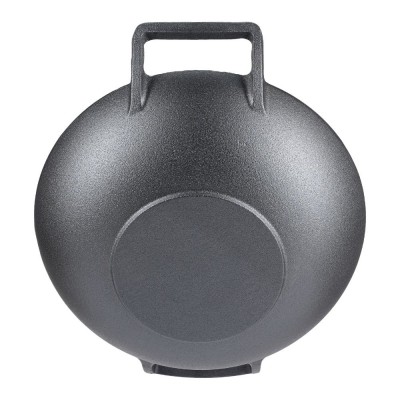 Gietijzeren pan wokmodel, Ф31 - Grillpan gietijzer