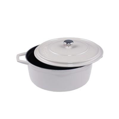 Diepe gietijzeren pot Hosse, Ivory, Ф20 - Gietijzeren pot