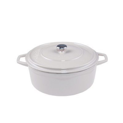 Diepe gietijzeren pot Hosse, Ivory, Ф20 - Gietijzeren pot