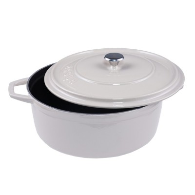 Diepe gietijzeren pot Hosse, Ivory, Ф28 - Gietijzeren pot