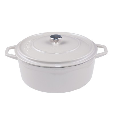 Diepe gietijzeren pot Hosse, Ivory, Ф28 - Gietijzeren pot