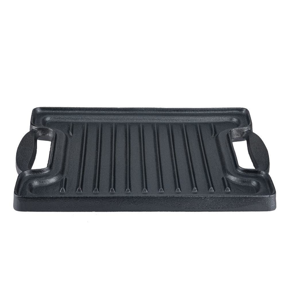 Dubbelzijdige gietijzeren grillplaat, 36x25 cm | Gietijzeren plaat |  |
