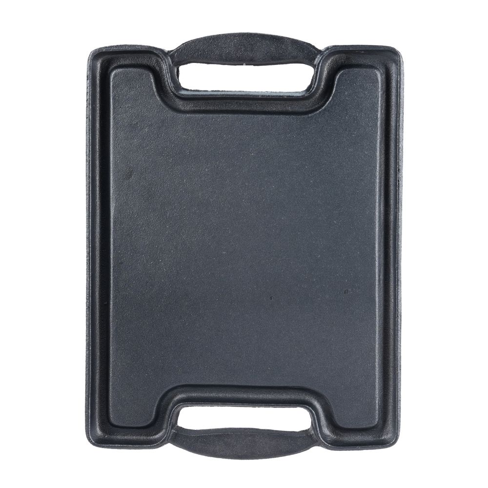 Dubbelzijdige gietijzeren grillplaat, 36x25 cm | Gietijzeren plaat |  |