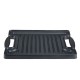 Dubbelzijdige gietijzeren grillplaat, 36x25 cm | Gietijzeren plaat |  |