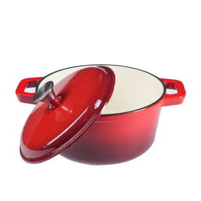 Geëmailleerde gietijzeren pot, Rood, Ф24 - Gietijzeren pot