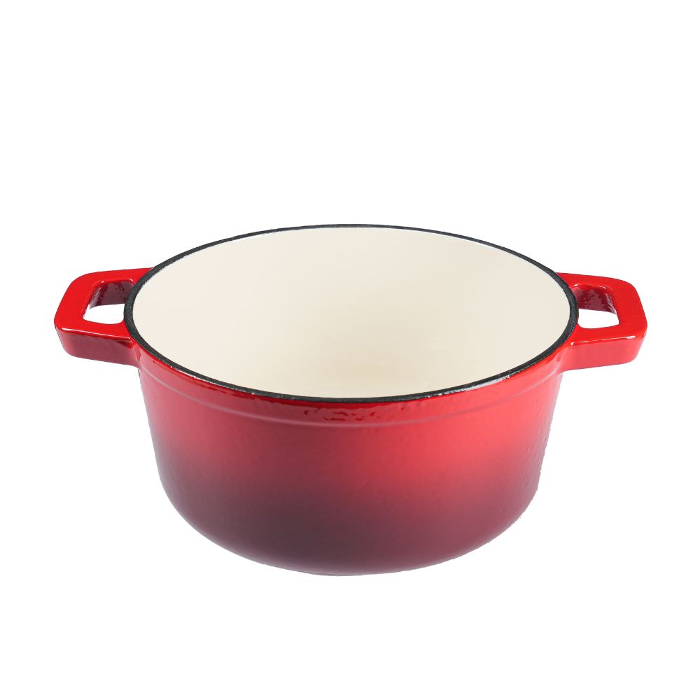 Geëmailleerde gietijzeren pot, Rood, Ф24 | Gietijzeren pot |  |