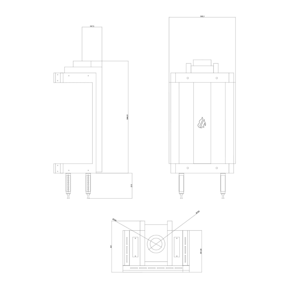 Gashaard Velmora Fire GAS STANDING PANORAMA, 3.9kW - 6.0kW | Gashaarden | Haarden |