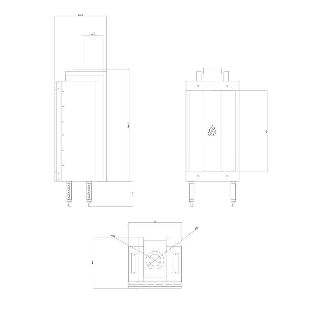 Gashaard Velmora Fire GAS STANDING STRAIGHT, 3.9kW - 6.0kW | Gashaarden | Haarden |