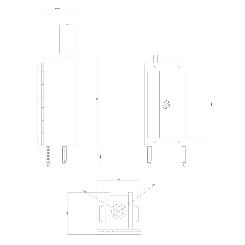 Gashaard Velmora Fire GAS STANDING TUNNEL, 3.9kW - 6.0kW | Gashaarden | Haarden |