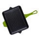 Geëmailleerde grillpan gietijzer Hosse, Bamboo, 26x32cm | Grillpan gietijzer | Gietijzeren pan |