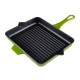 Geëmailleerde grillpan gietijzer Hosse, Bamboo, 26x32cm | Grillpan gietijzer | Gietijzeren pan |