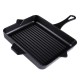 Geëmailleerde grillpan gietijzer Hosse, Black Onyx, 26x32cm | Grillpan gietijzer | Gietijzeren pan |