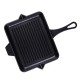 Geëmailleerde grillpan gietijzer Hosse, Black Onyx, 26x32cm | Grillpan gietijzer | Gietijzeren pan |