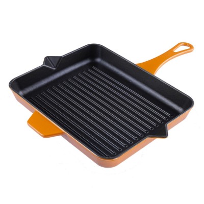 Geëmailleerde grillpan gietijzer Hosse, Dijon, 26x32cm - Grillpan gietijzer