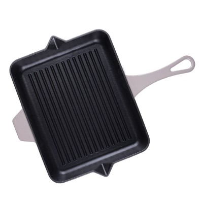 Geëmailleerde grillpan gietijzer Hosse, Ivory, 26x32cm - Grillpan gietijzer