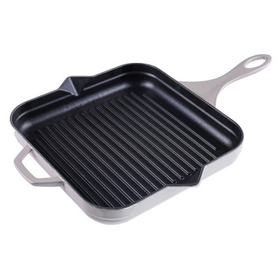 Geëmailleerde grillpan gietijzer Hosse, Ivory, 28x28cm - Grillpan gietijzer