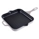 Geëmailleerde grillpan gietijzer Hosse, Ivory, 28x28cm | Grillpan gietijzer | Gietijzeren pan |