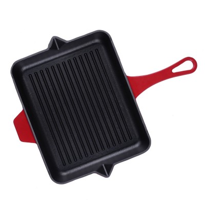 Geëmailleerde grillpan gietijzer Hosse, Rubin, 26x32cm - Grillpan gietijzer
