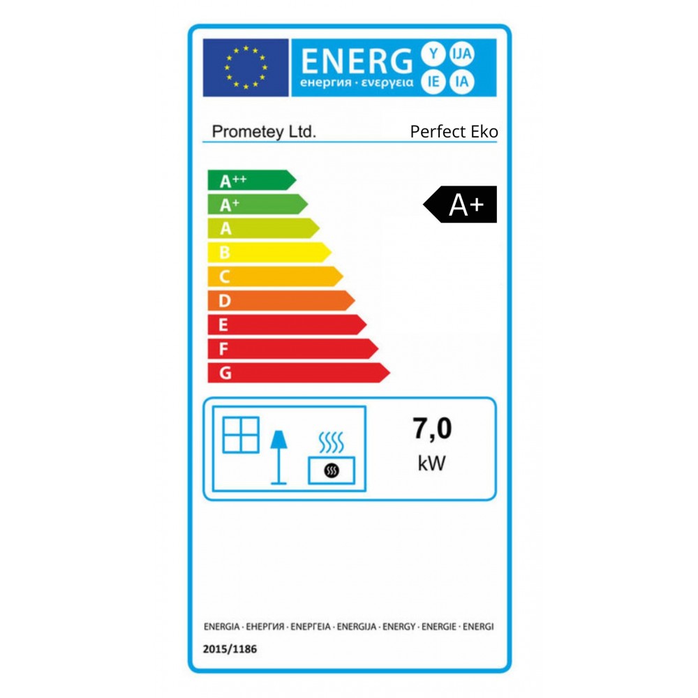 Hout fornuis Prometey Perfect Eco, 7kW |  |  |
