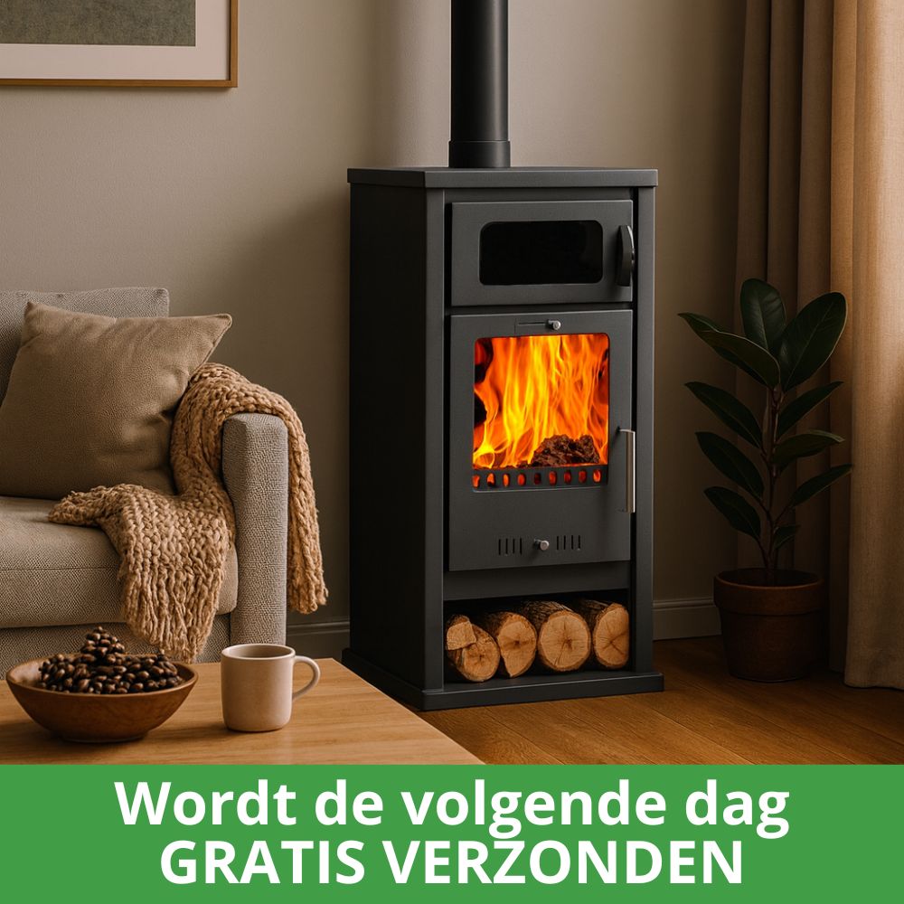 Houtkachel met oven Balkan Energy Troy, 7.8kW | Air houtkachels | Houtkachels |