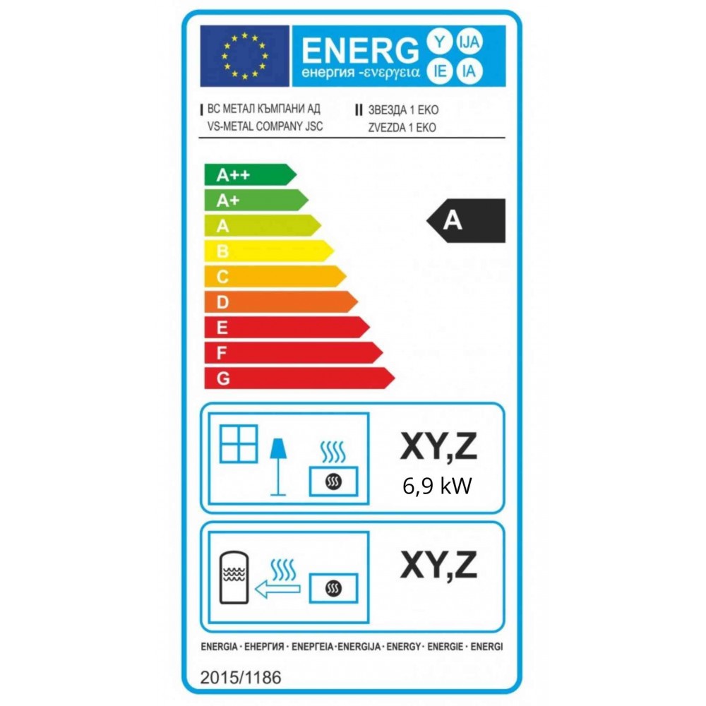 Houtkachel Zvezda 1 Eko, 6.9kW | Air houtkachels | Houtkachels |