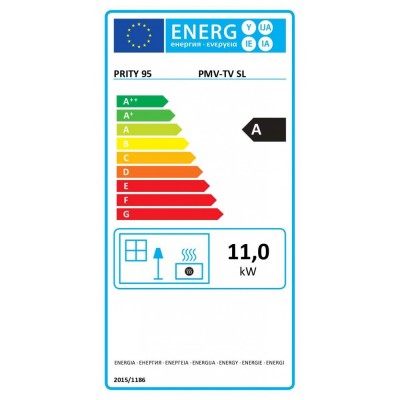 Houtkachel Prity PMV-TV SL, 11kW - Prity