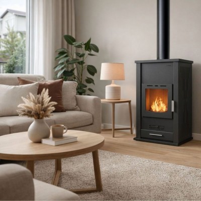 CV houtkachel Velmora Fire ATS HYDRO zwart, 33kW - Productenvergelijking