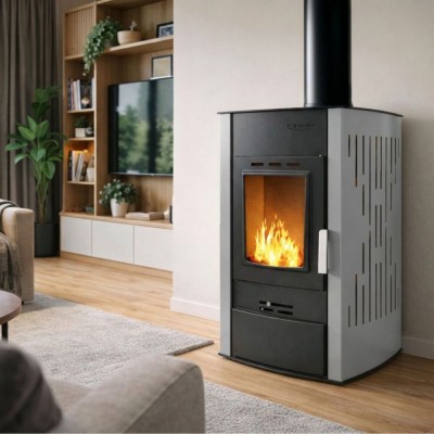 CV houtkachel Velmora Fire ATS HYDRO grijs, 25kW - Productenvergelijking