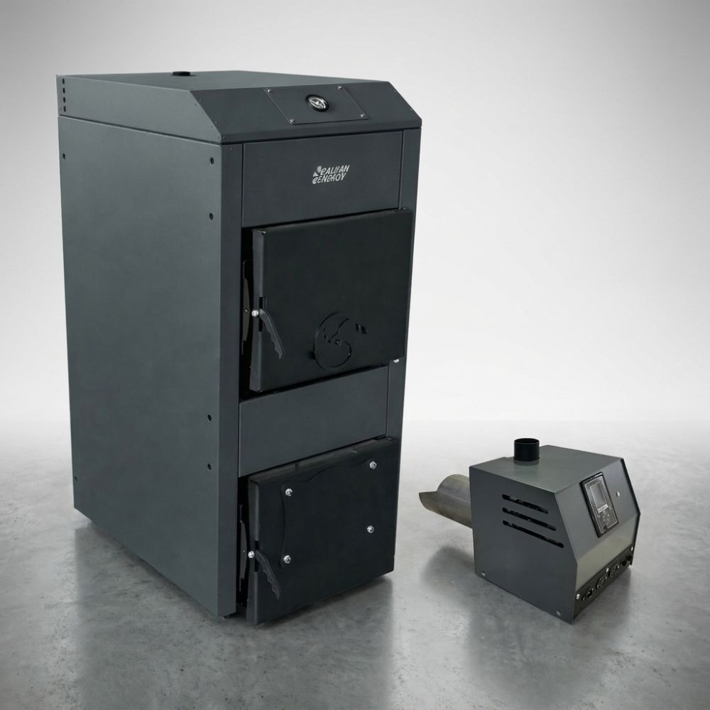 Kit houtketel op CV en pellet brander Balkan Energy, 70kW | Houtketels op CV |  |
