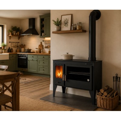 Hout fornuis Velmora Fire ATS ΜΑSΙΝΑ PLUS 500, 11.2kW - Velmora Fire