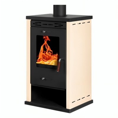 Houtkachel Prometey EKO Mini 3 Ivoor, 8.5 kW - Houtkachels