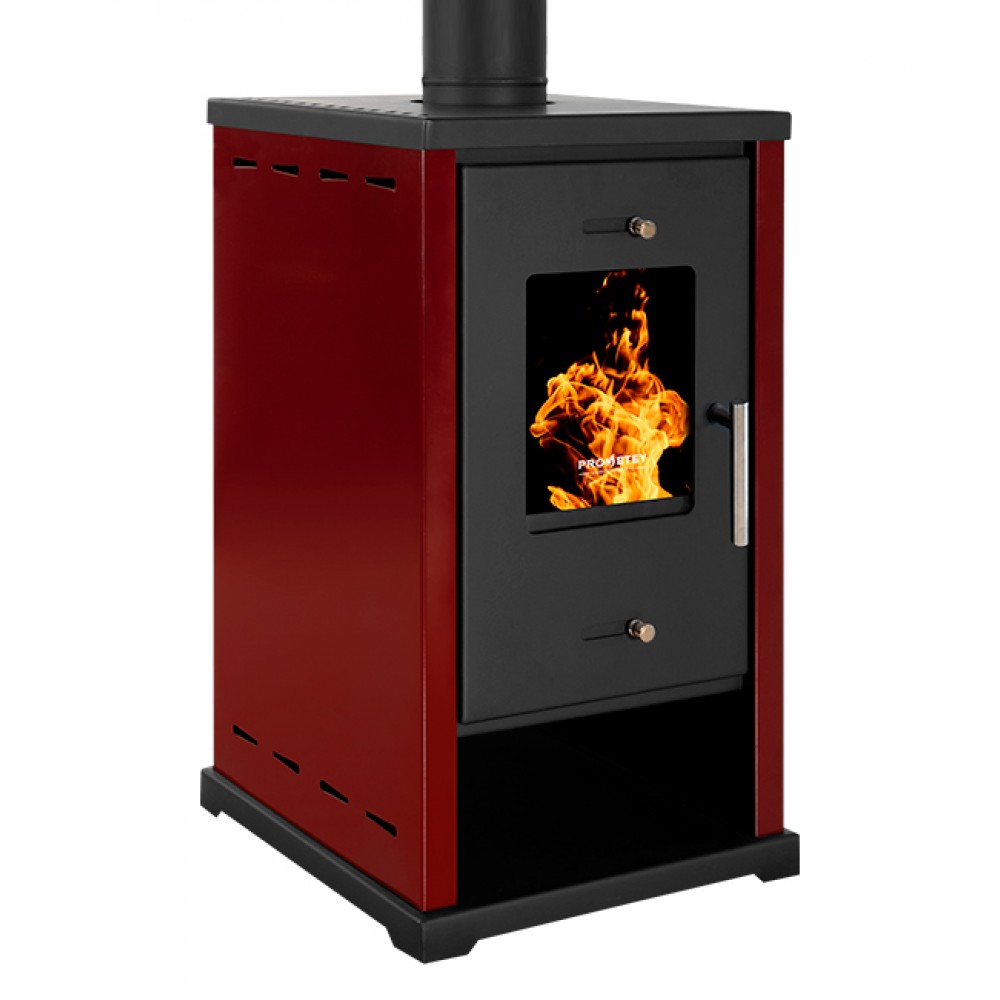 Houtkachel Prometey EKO Mini Bordeaux, 6.4 kW | Houtkachels |  |