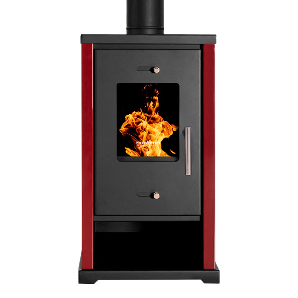 Houtkachel Prometey EKO Mini Bordeaux, 6.4 kW | Houtkachels |  |