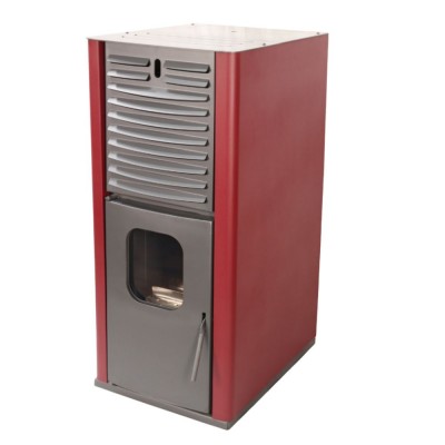 Pelletkachel CV Mytherm IOLI TSA 27 rood, met ventilator, 29.5kW - 