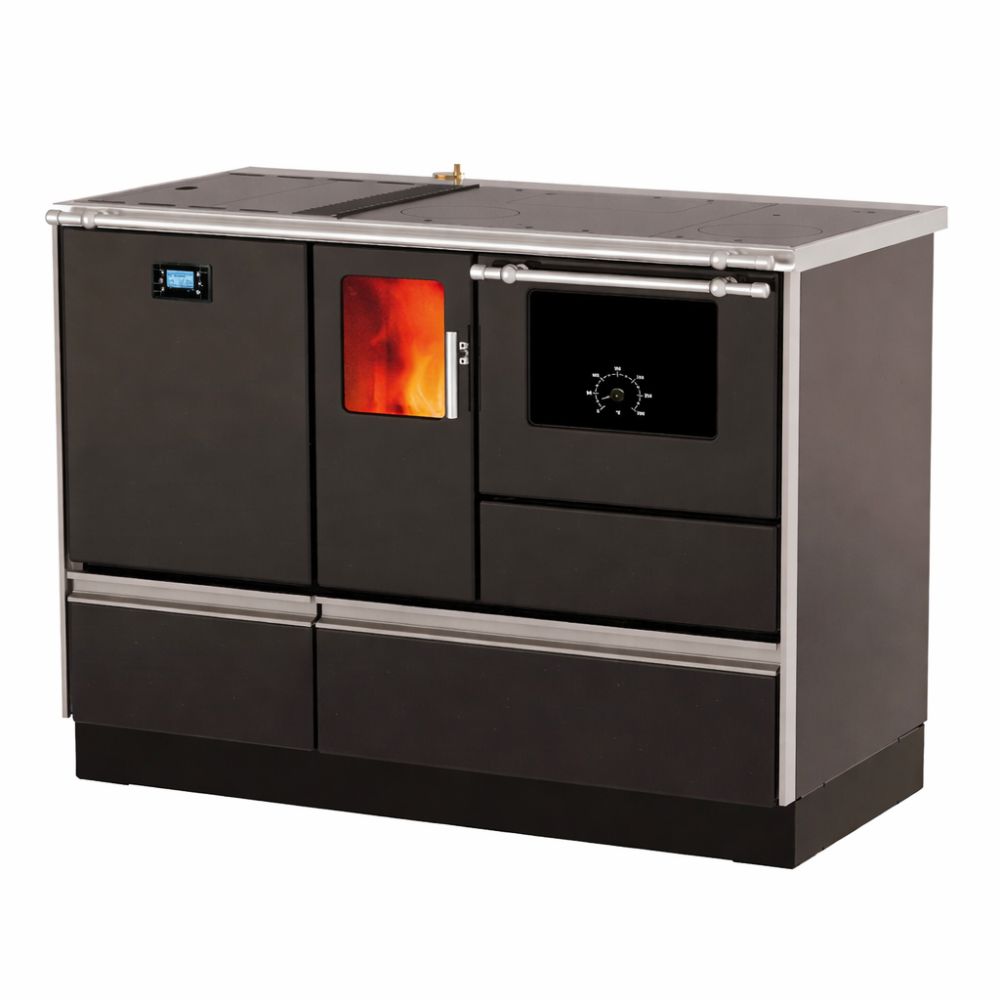 CV Pelletfornuis Alfa Plam Alfa Term 20 Pellet Antraciet, 20kW | Pellet fornuizen | Pellets |