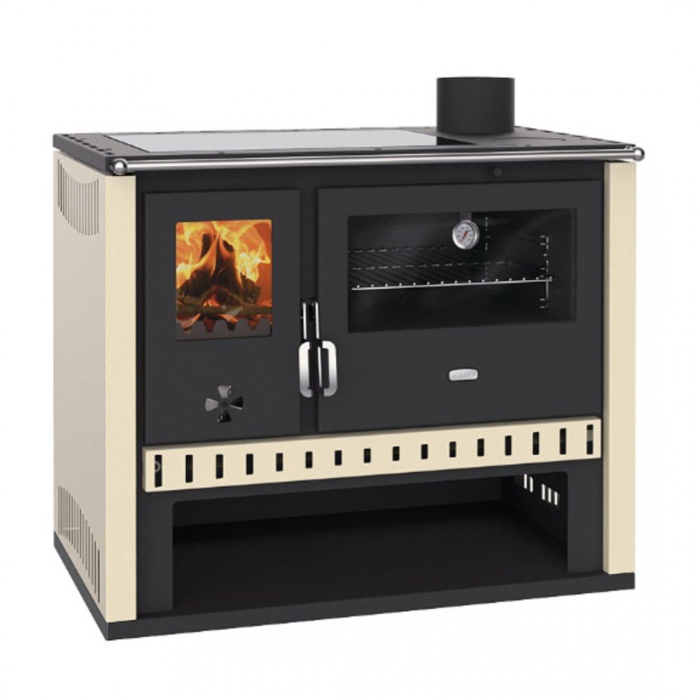 Hout fornuis Prity GT Ivoor, met keramische kookplaat, 15 kW | Hout fornuis | Hout |