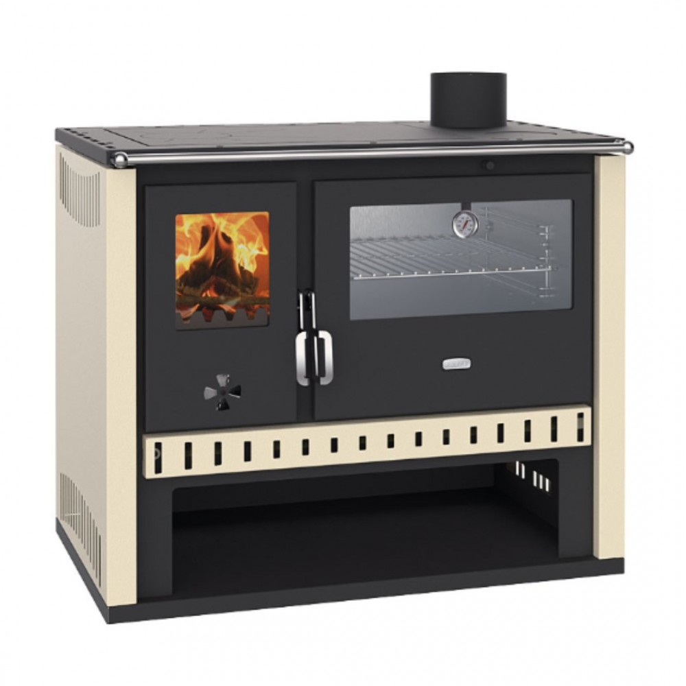 Hout fornuis Prity GT Ivoor, met roestvrijstalen oven, 15 kW | Hout fornuis | Hout |