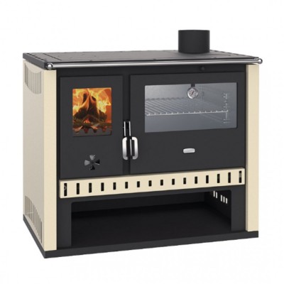 Hout fornuis Prity GT Ivoor, met roestvrijstalen oven, 15 kW - Productenvergelijking
