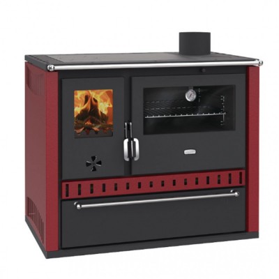Hout fornuis Prity GT Rood, met lade, 15 kW - Productenvergelijking