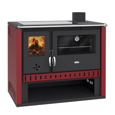 Hout fornuis Prity GT Rood, met glaskeramische hop, 15 kW - Productenvergelijking