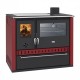 CV Hout fornuis Prity GT W10 Rood, met roestvrijstalen oven, keramische kookplaat en lade, 13,3 kW | Hout fornuis met CV | Hout |
