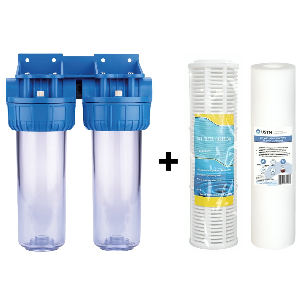 Waterfilterbehuizing Senior 10" met inbegrepen filters, 3/4" aansluiting | Drinkwatertanks |  |