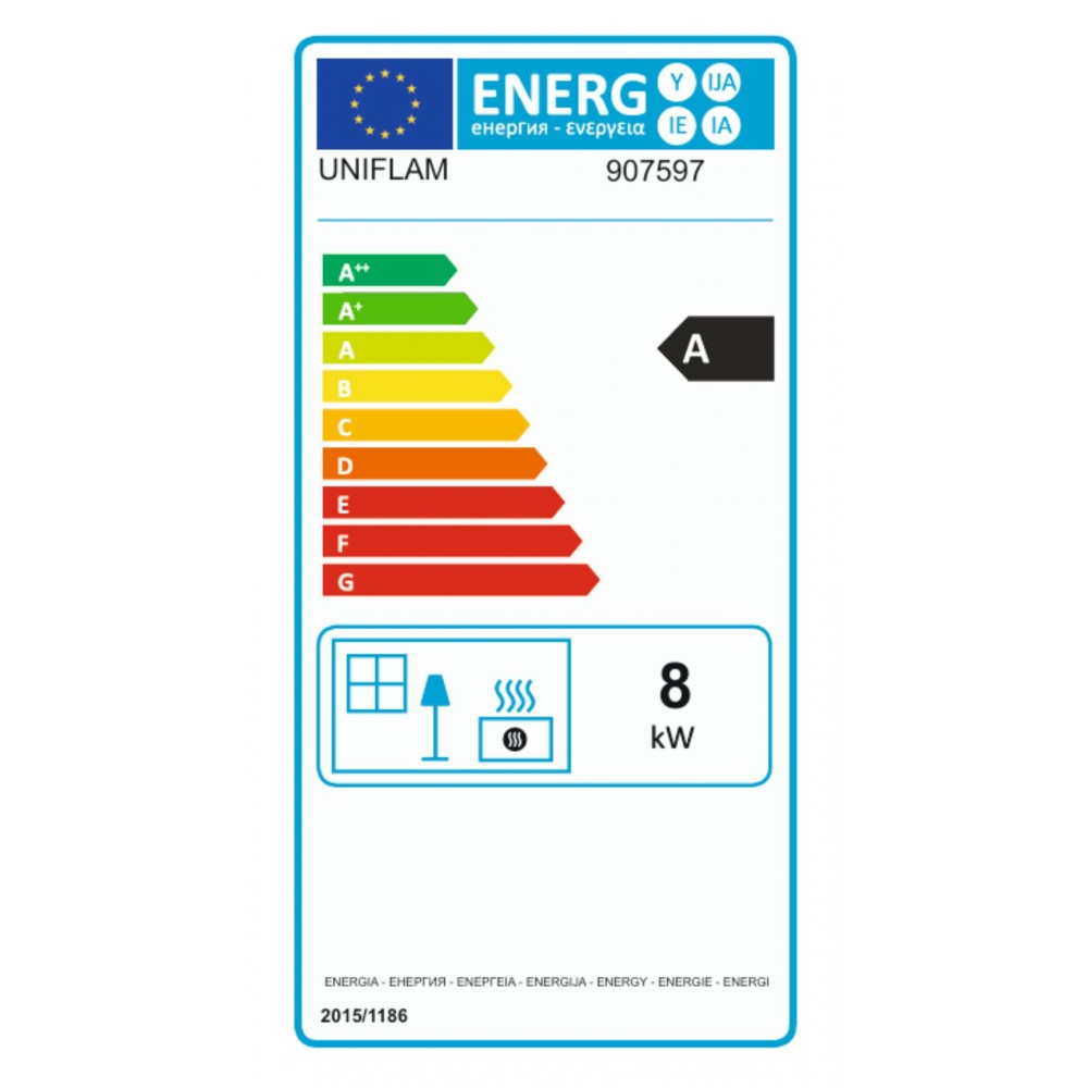 Inbouw haard UNIFLAM 600 PLUS ECO met klep en luchttoevoer, 8 kW | Inzethaarden / Inbouwhaarden | Haarden |