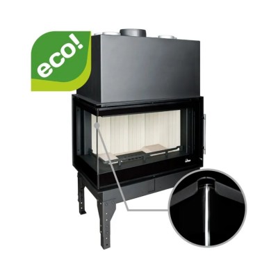Inbouw haard UNIFLAM 760 EVO PBS met luchtkanalen en luchttoevoer, gebogen glas, linkerzijde, 10 kW - Haarden