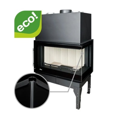 Inbouw haard UNIFLAM 860 EVO PBS met luchtkanalen en luchttoevoer, rechterzijde, 15 kW - Inzethaarden / Inbouwhaarden