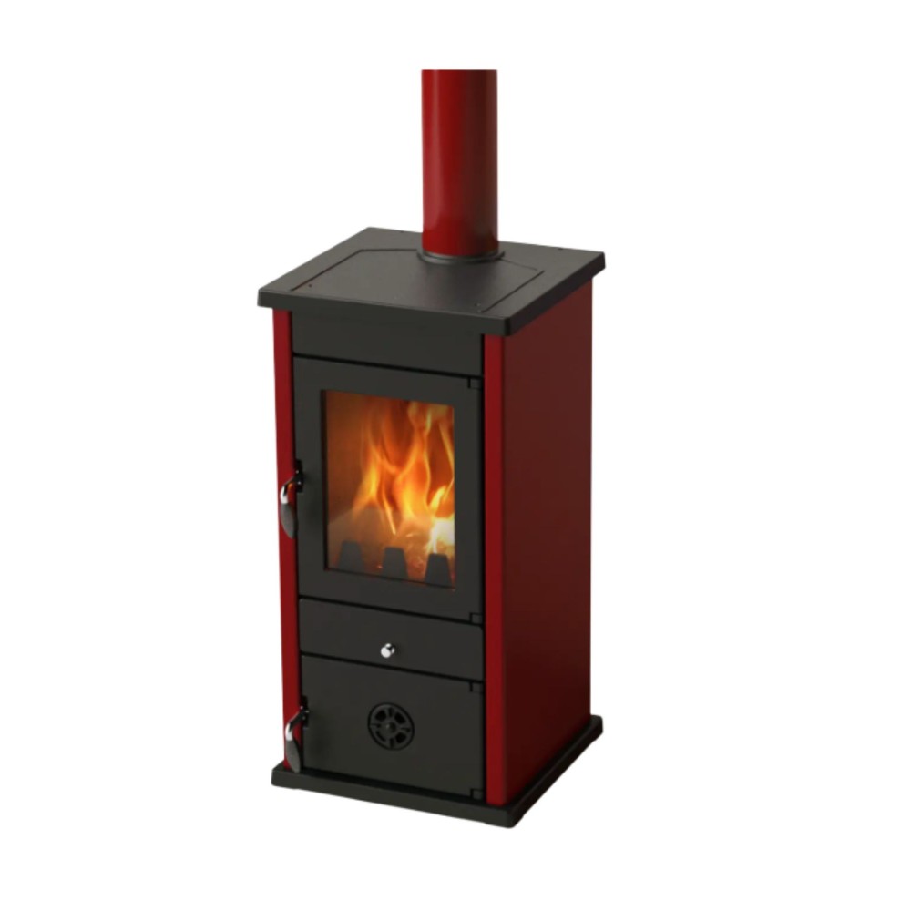 CV houtkachel MBS Thermo Vesta Rood, 11.2kW | CV houtkachels | Houtkachels |