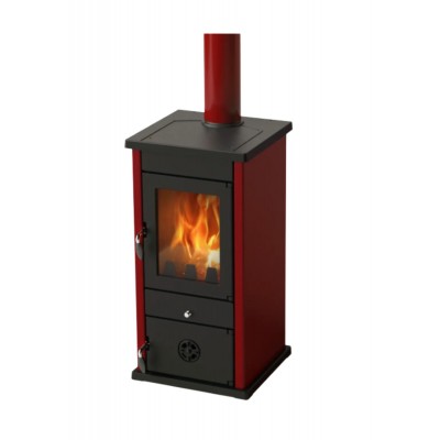 CV houtkachel MBS Thermo Vesta Rood, 11.2kW - CV houtkachels