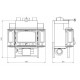 Inbouw gietijzeren haard Prity TCF, 18.5kW | Air haarden | Haarden |