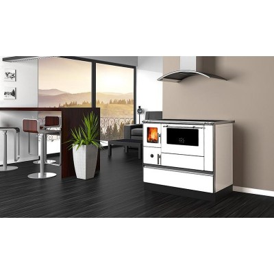 Hout fornuis Alfa Plam Dominant 90H Wit, 6.5kW - Productenvergelijking