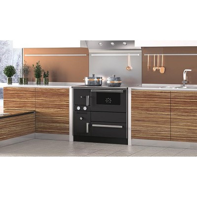 CV Hout fornuis Alfa Plam Alfa Term 20 Antraciet, 23kW - Productenvergelijking